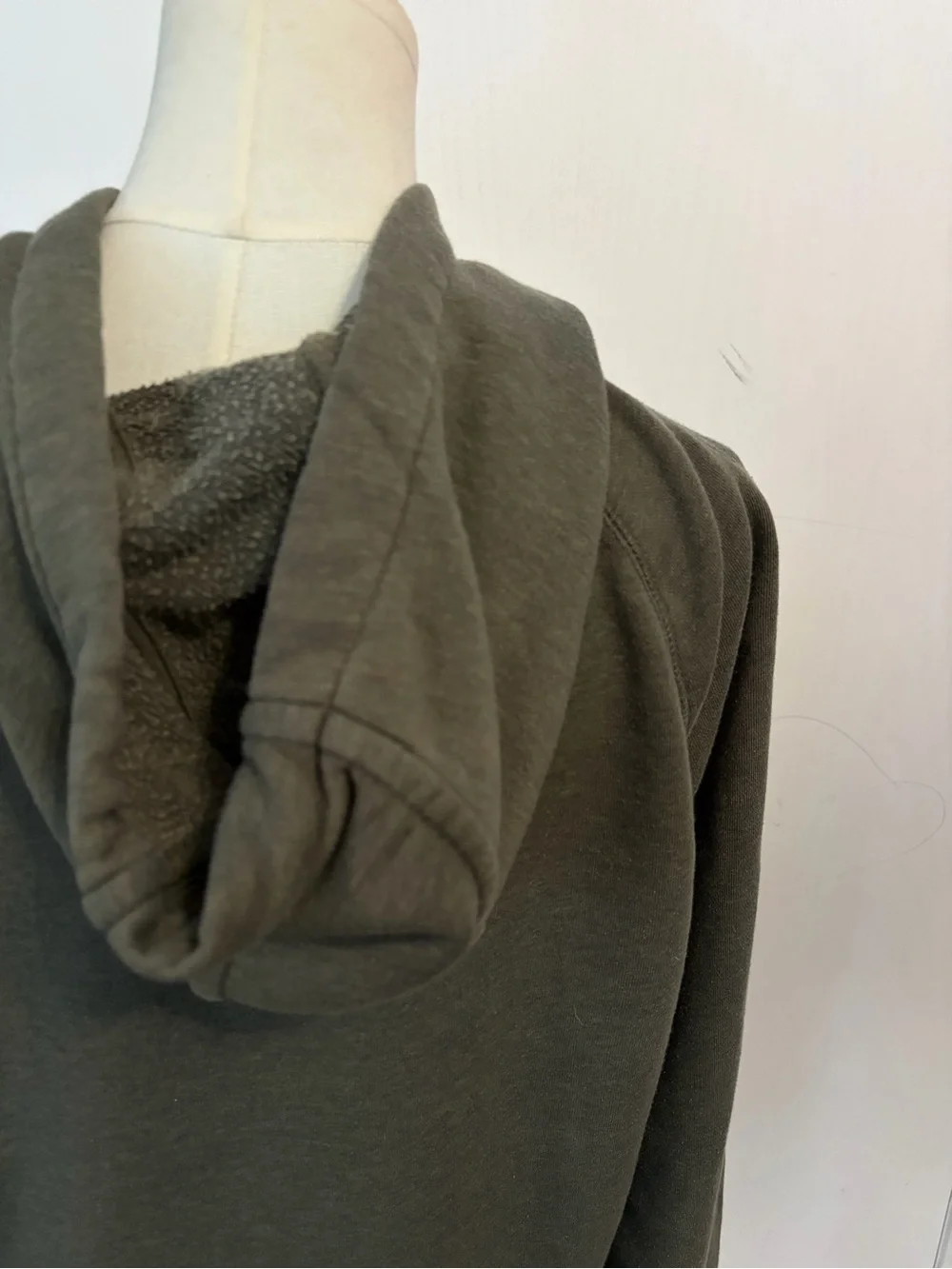 Carhartt Olive Green Logo Crewneck Hoodie, Oversized, Medium, EUC